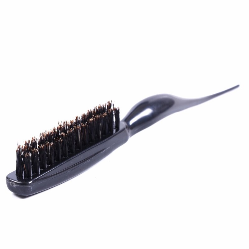 Pro Salon czarne szczotki do włosów grzebień Slim Line Teasing czesanie szczotka stylizacja narzędzia zestaw DIY profesjonalne plastikowe grzebienie fryzjerskie