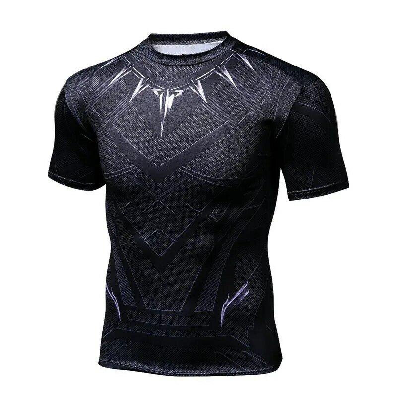 T-shirt short-sleeved bodysuit running training workout clothes men's quick-drying sports