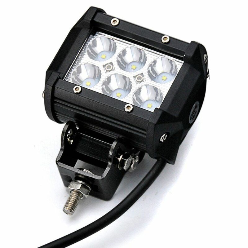 Lámpara de luz LED de Trabajo Cree, foco de advertencia de inundación de 12v y 24v, 4 ", 18W, 4WD, 4x4, camión, SUV, ATV