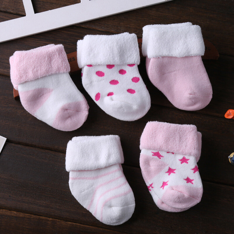 Kiddien'aime-Chaussettes coordonnantes unisexes pour bébé, lot de 5 paires, en coton, pour garçon et fille de 0 à 12 mois, bon marché, MT