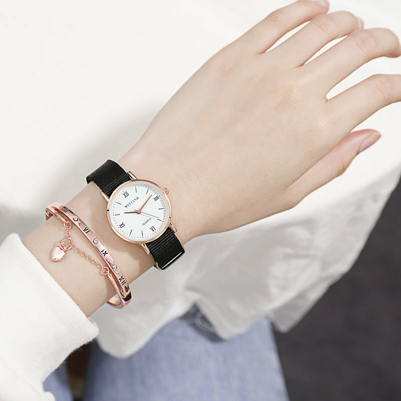 Miłośnicy kobiet prezent Relogio Feminino Top marka luksusowe damskie zegarki dla studentów dziewczyny zegar nylonowy pasek kobiet zegarki kwarcowe