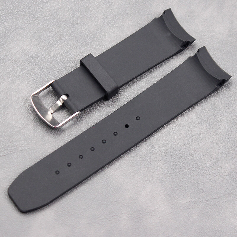 Silicone strap men's watch accessories 22mm ladies sweat-absorbent sports waterproof strap buckle