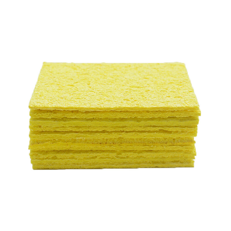 Amarelo Limpador De Esponja De Limpeza Para Soldagem Elétrica Durável, Ferro De Solda, 5 Pcs, 10Pcs