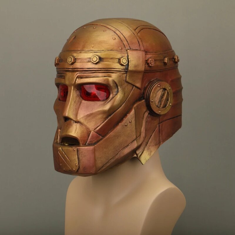 Máscara de Anime Doom Patrol Robotman, casco de látex LED, disfraz con máscara de superhéroe, Prop