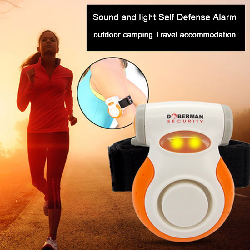 Power Button Personal Alarm for Outdoor Sports at Night with Red Alarm Light Outdoor Running and Biking Alarm