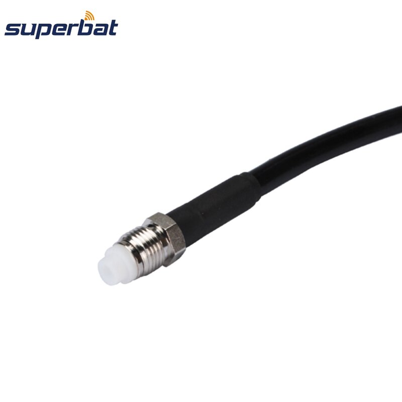 Superbat-N Plug para FME Feminino Crimp Pigtail Cable, RG58, 15cm