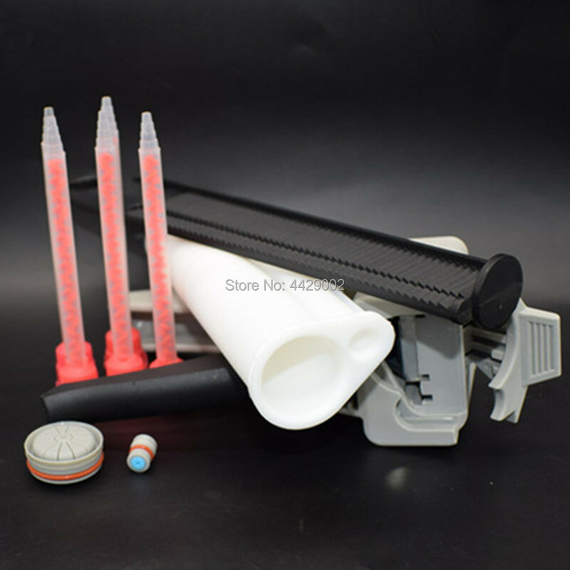 75ml 10:1 1:10 Dispensing Gun Dispenser Caulking Guns Applicator + 5pc 10:1 AB Glue Mixing Nozzle Epoxy Nozzles + 75ml Cartridge