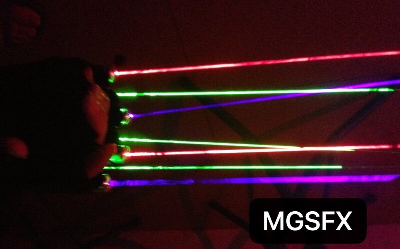 Luvas RGP Laser para show no palco