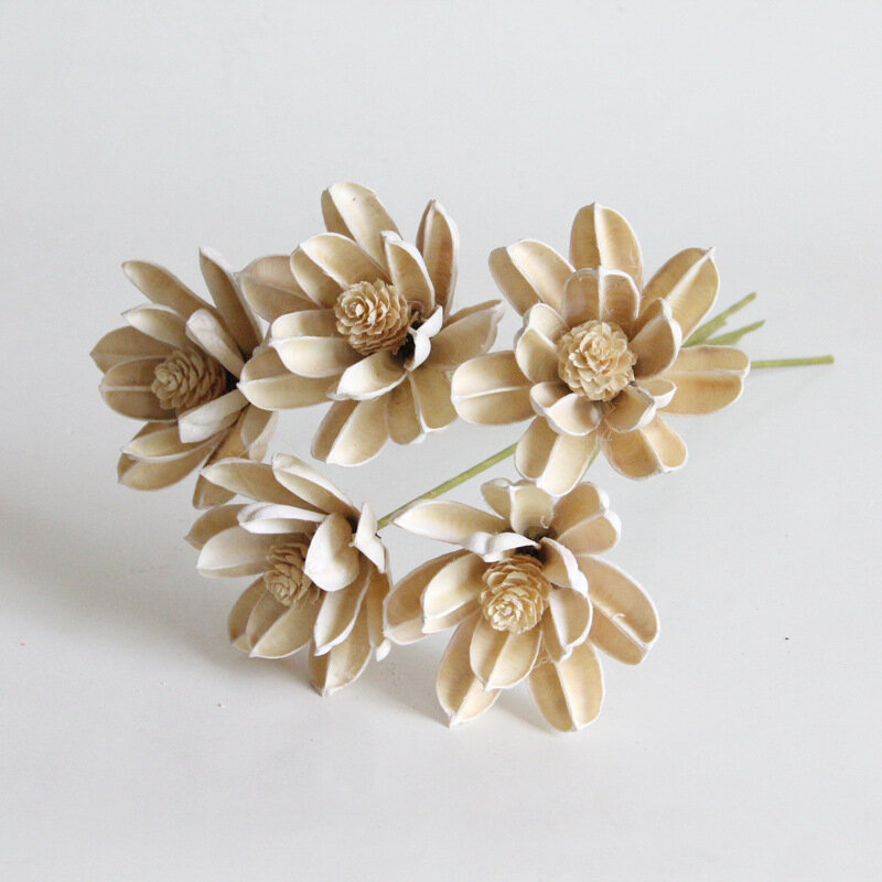 Zakka-flores secas decoradas para sala de estar, ramo de flores artificiales, punto de magnolia