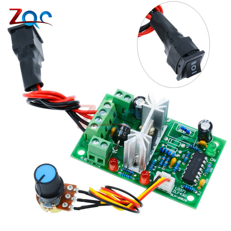 DC 6-30V 6A Motor Speed Controller Reversible PWM Motor Control Forward/Reverse Switch Board Max 10A 80W Module 12V 24V