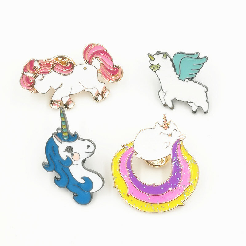 Timlee X158 darmowa wysyłka śliczne Rainbow zwierząt kotek broszka przypinki Chic biżuteria sztuczna hurt