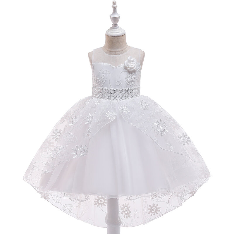 2019 Girls Summer sweet Dress Bridesmaid Kids Dresses For Girls Children  Princess Dress Vestido Party Wedding Dress