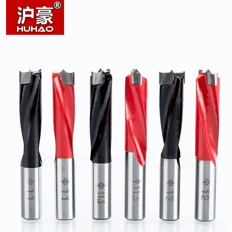 HUHAO 1pc 10mm-18mm wood drill bit 70mm length router bit row drilling for boring machine Gang drills for wood Carbide endmill