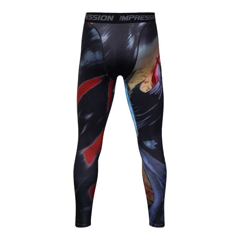 Pantalones de chándal ajustados para hombre, mallas de compresión a la moda, 3D, elásticos, Flash