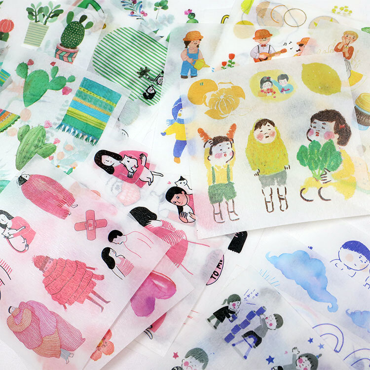 60 Vellen In Doos Creatieve Journal Scrapbook Diy Schetsboek Decoratieve Sticker Washi Papier Sticker