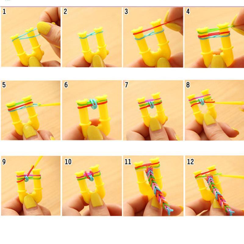 300 шт Горячие Diy игрушки браслет из резиновых полос для детей или волос резиновый ткацкий станок рефилл резиновый браслет сделать тканый браслет DIY подарок