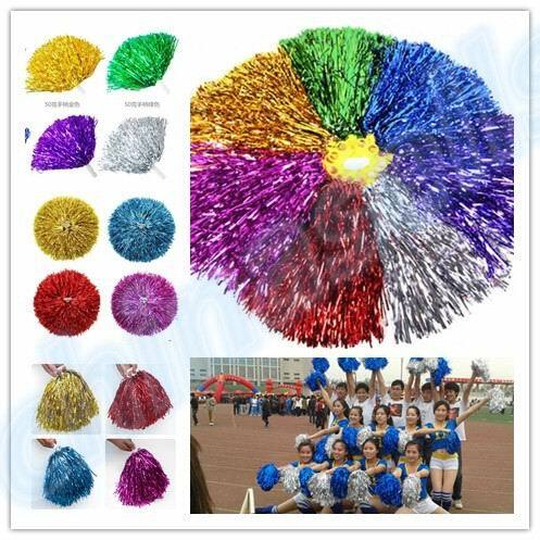 50pcs 30g Modish Cheer Dance Supplies Competition Cheerleading Pom Poms Flower Ball Lighting Up Party Cheering Fancy Pom Poms