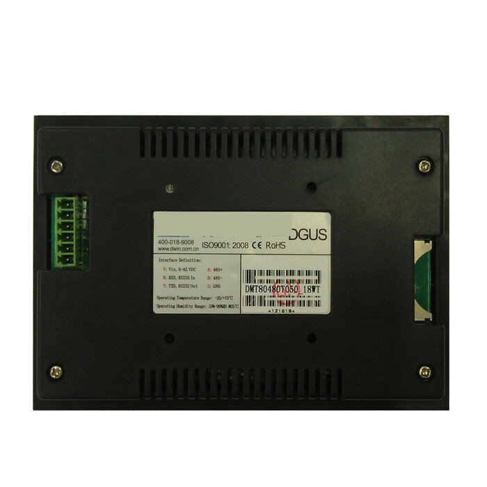 DMT80480T050_18WT 5 인치 디스코 DGUS 직렬 화면 터치 스크린 인간-기계 인터페이스 HMI