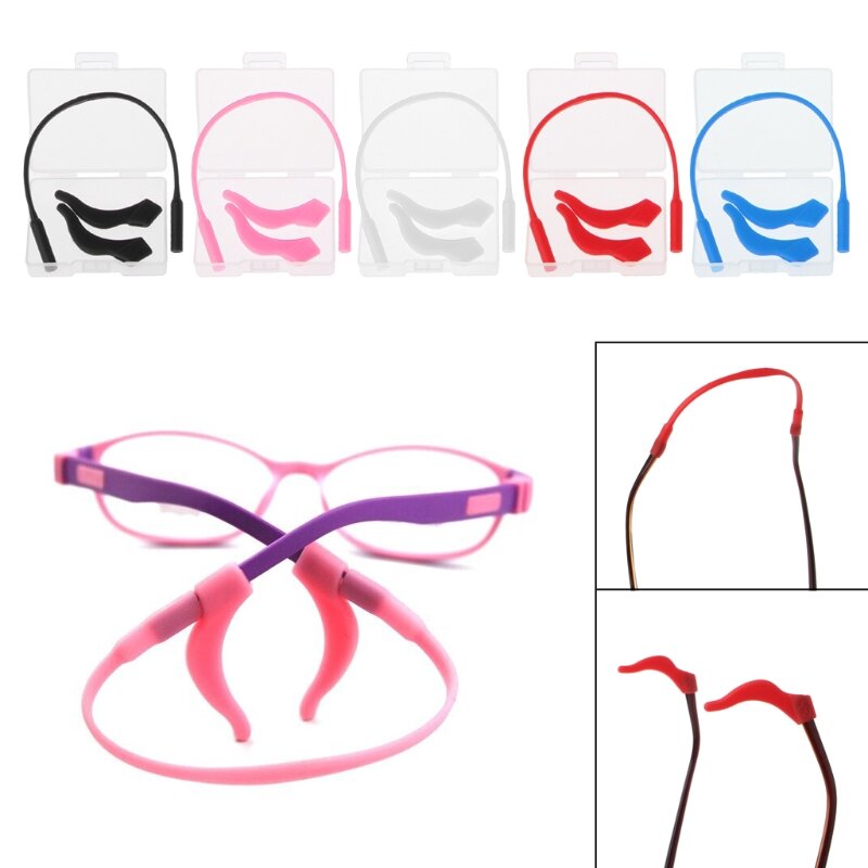 Sujetadores de cuello para gafas para niños, correa de seguridad deportiva, soporte de cordón