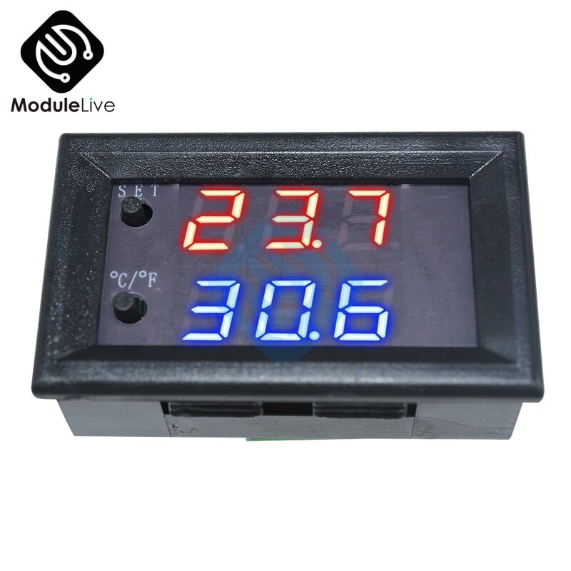 Digital LED Termostato Controlador de Temperatura, W1209WK, Controlador de Temperatura, Relé Temp, Módulo Placa de Controle, Sensor NTC, DC 12V, 50-110 Celsius