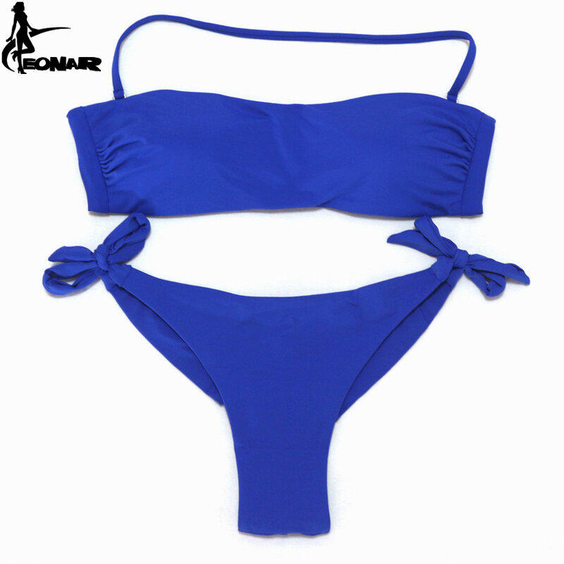 EONAR-Maillot de bain coupe brésilienne pour femme, bikini solide, ensemble de deux pièces, soutien-gorge push-up, vêtements de sport et de plage, 2022