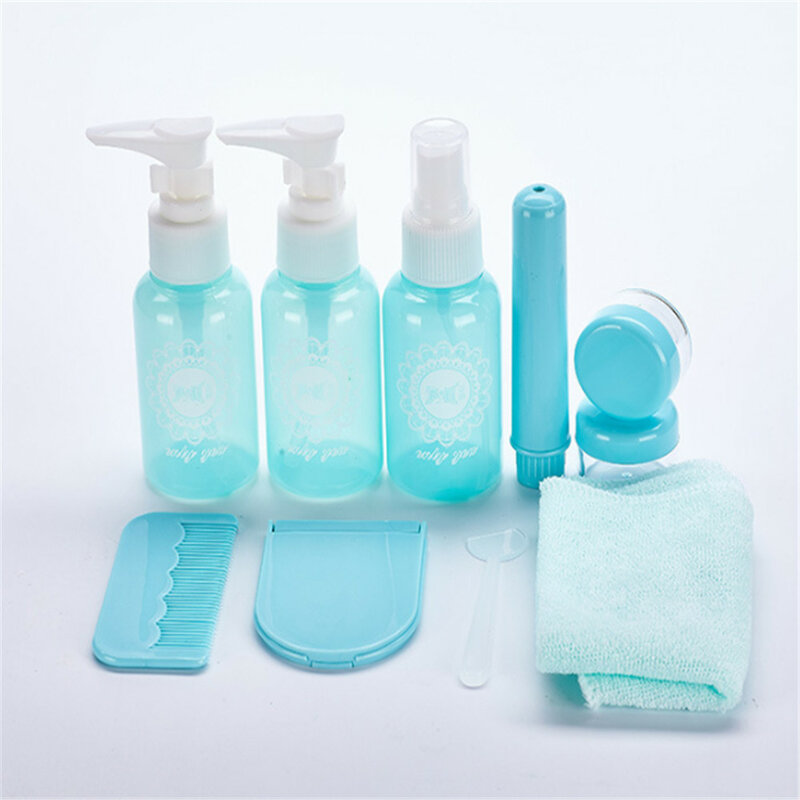 10 pz/set viaggio Mini trucco cosmetico crema per il viso bottiglie di plastica trasparente vuoto trucco contenitore accessori da viaggio