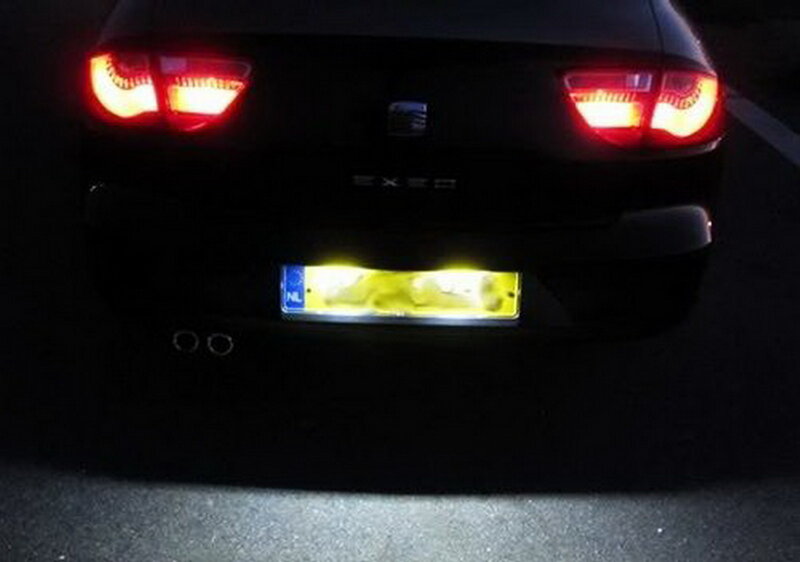 ANGRONG-luz LED para placa de matrícula, accesorio para Seat Altea Arosa Cordoba Ibiza Leon Toledo, 2x24