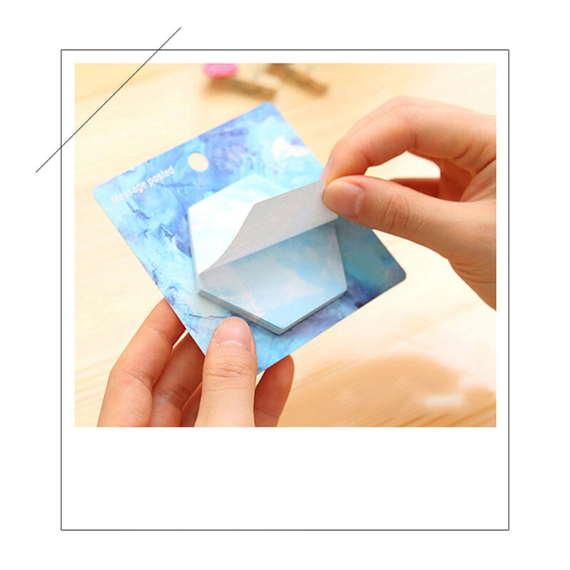 Leuke Aquarel Geometrische Kleurverloop Sticky Notes Memo Pad Schrijven Bericht Stickers Bookmark Label Briefpapier Office Supply