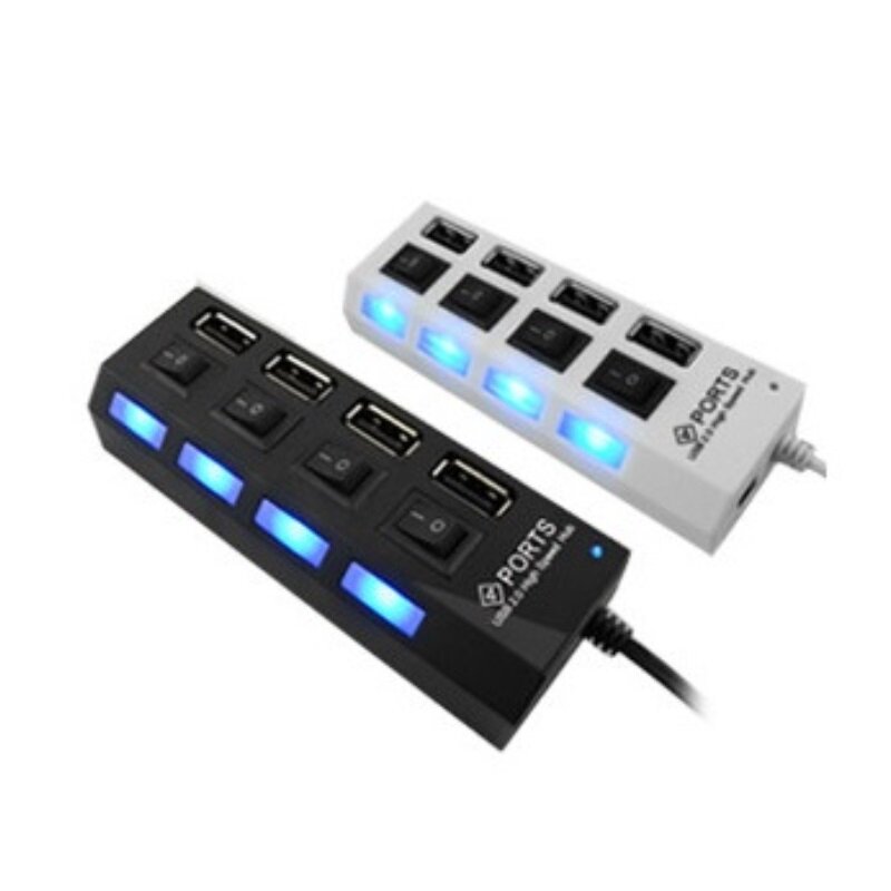 High Speed USB 2.0 Hub 4 Ports Portable USB Hub 480 Mbps Switch Splitter Adapter Peripherals for PC notebook Laptop
