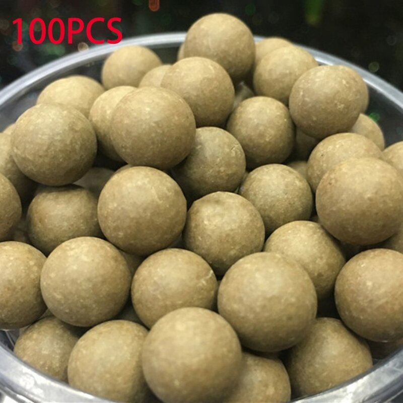 100pcs 10mm Slingshot Beads Bearing Mud Balls Safety Non-toxic Slingshot Ammo Solid Clay Balls for Outdoor Hunting Shooting