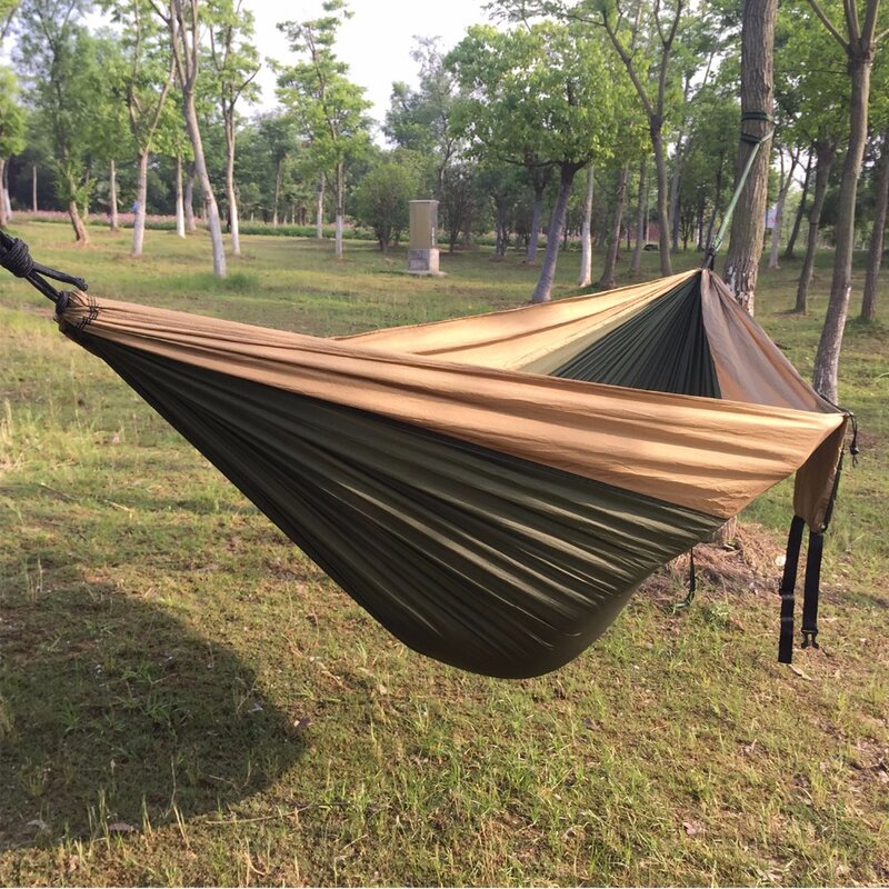 Camping hamak spadochronowy Survival zewnętrzne meble ogrodowe wypoczynek spanie Hamaca Travel podwójny hamak