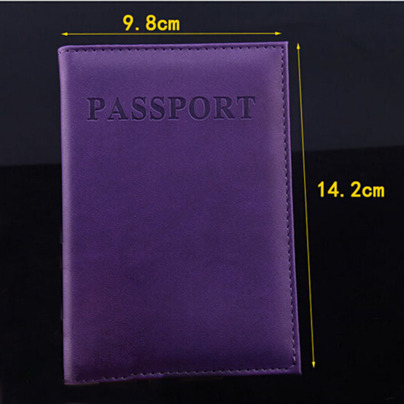 女性と男性のための人工皮革パスポートカバー,ユニセックスカードホルダー