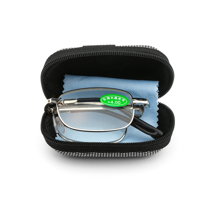 Retro Design Leesbril Heren Dames Opvouwbare Bril Bril Bril Montuur Zilveren Metalen Bril + 1.0 + 1.5 + 2.0 + 2.5 + 3.0 + 3.5 + 4