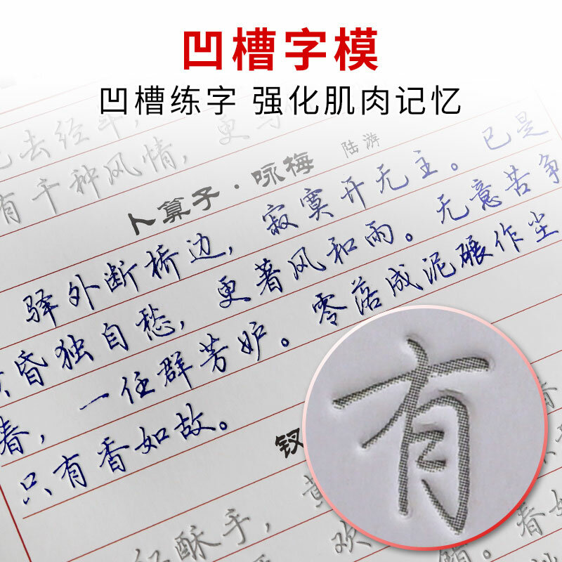 Liu Pin Tang Lied cipoetry van de Song-dynastie Groef Kalligrafie Schrift Chinese Oefening Beginners Running Script schrift