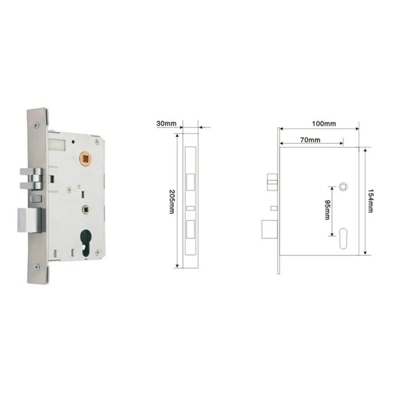 LACHCO スマート電子ドアロック RFID カードロックラッチデッドボルトステンレス鋼シルバーフリースタイルハンドル L16062BS