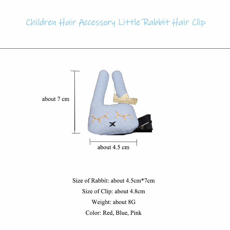 1Piece Cute Baby Girls Big Rabbit Hairpin Hair Barrettes Cartoon Kids Hair Clips Handmade Headwear Lovely Style Hair Accessories
