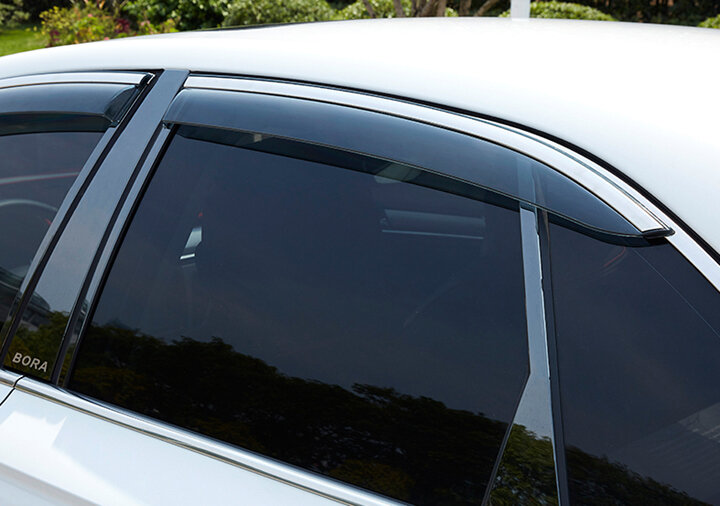 Untuk Nissan Sentra 2012 2013 2014 2015 Deflektor Pelindung Hujan Matahari Jendela Pengaman Ventilasi Eksterior Plastik