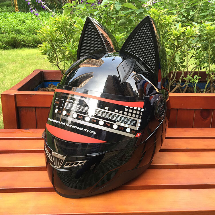 NITRINOS el casco de la motocicleta de la oreja del gato es el casco rápido de cuatro estaciones