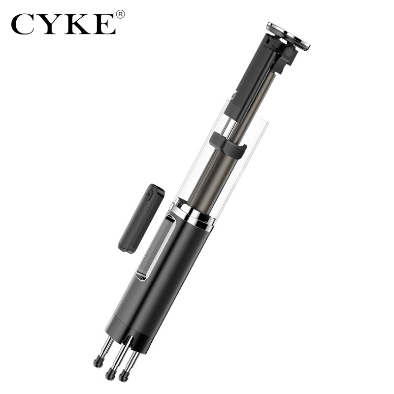 CYKE Mini Handheld Drahtlose Bluetooth Selfie Stick 3 in 1 Fernbedienung Shutter Selfie Stick Unabhängige Stativ Teleskop Stange
