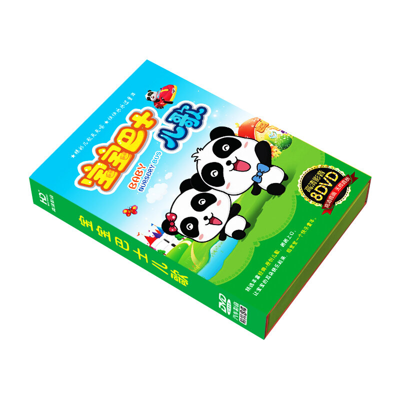 New 8pcs/set Baby bus Chinese English songs for children Early childhood education music 8DVD