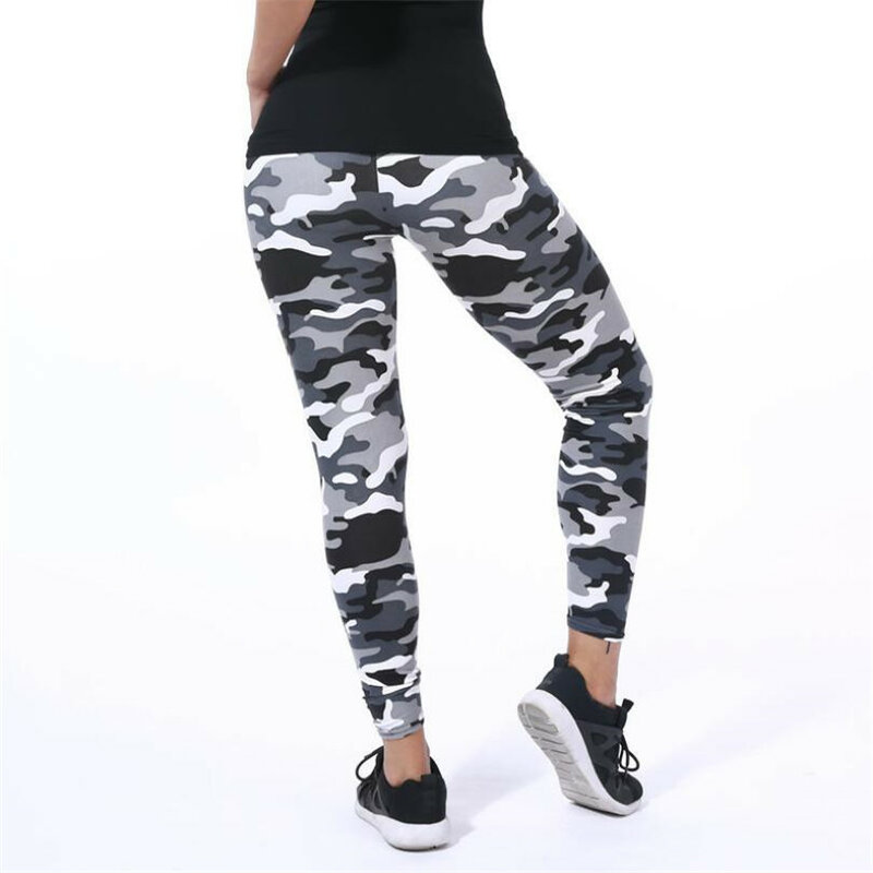 VISNXGI New Fashion 2022 Camouflage Printing Elasticity Leggings Camouflage Fitness Pant Legins Casual Milk Legging For Women