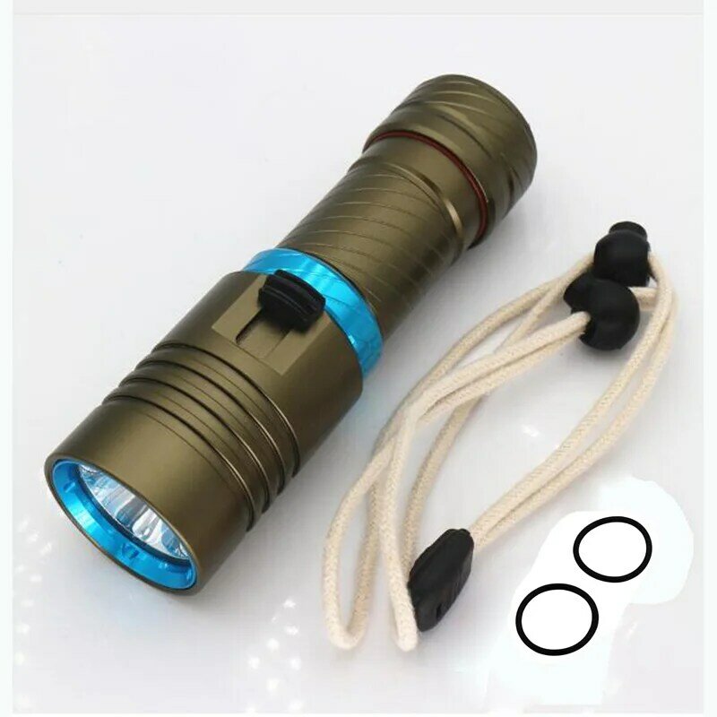Super Bright 8000Lumens XM-L2 LED Diving Flashlight  Waterproof Underwater Suba diving 60M  L2 LED Torch Lamp