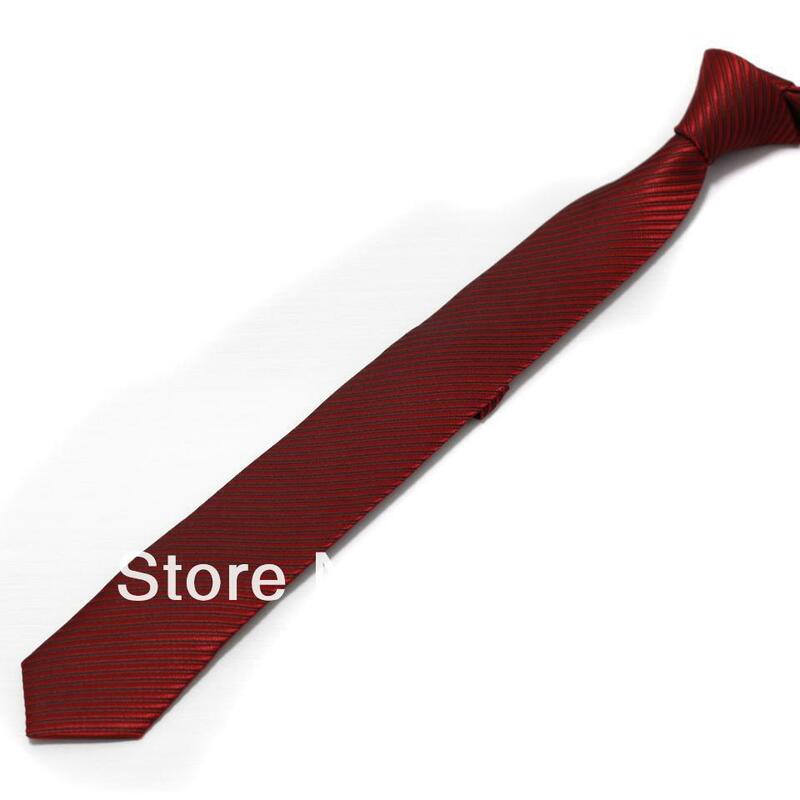 Thời trang 2018 Quan Hệ Mỏng neck Tie Nam cà vạt sọc Rắn Polyester chất lượng cao