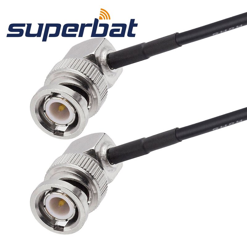 Superbat – câble mâle en queue de cochon RG174 à Angle droit vers BNC, 30cm