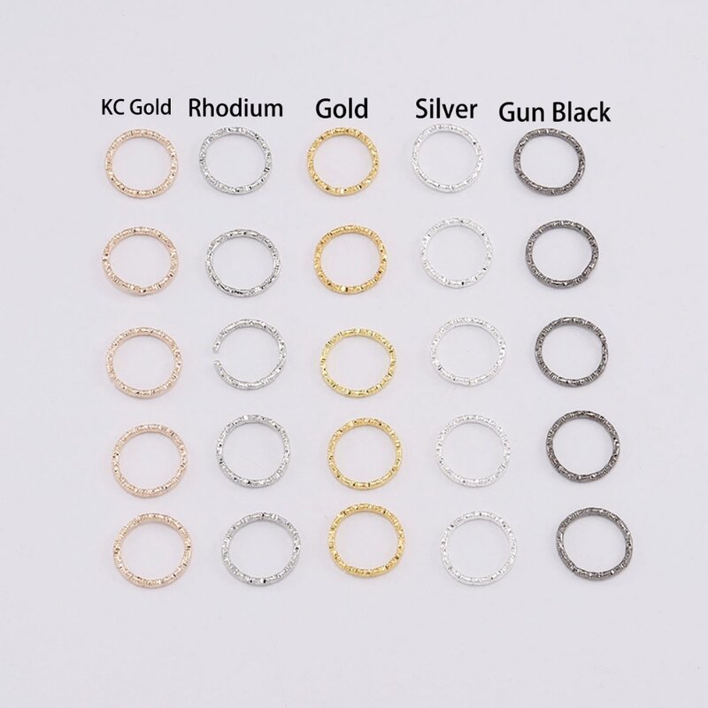 50-100pcs 8-20mm Round Jump Rings Twisted Open Split Rings jump rings Connector For Jewelry Makings Findings Supplies DIY