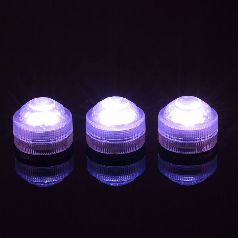 10 pz/lotto decorazione di cerimonia nuziale telecomando impermeabile sommergibile LED Party Tea Mini luce con batteria per Halloween natale