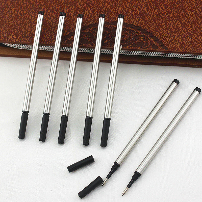 10 sztuk długopis wkład do pióra JINHAO standardowy czarny i niebieski atrament Rollerball wkład do pióra 0.5MM biurowe akcesoria szkolne