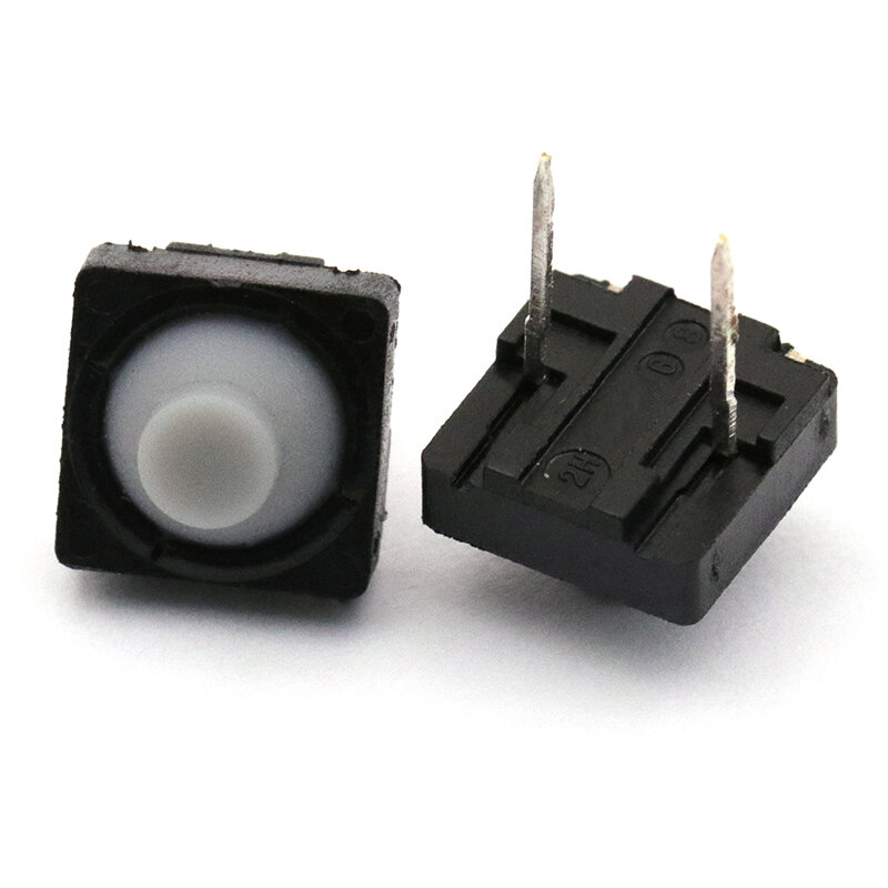 Interruptor de botón de plástico conductivo, microinterruptor táctil silencioso de silicona, 8 pies 8*2 P (10 unids/lote)