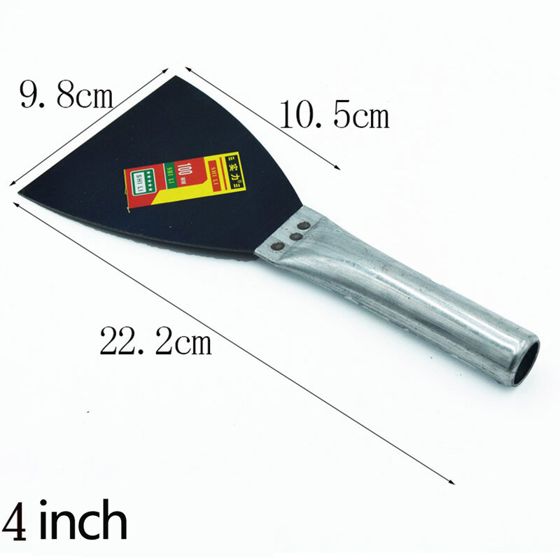 Cuchillo rascador de masilla, 1 hoja raspador de 2, 3, 4, 5 y 6 pulgadas, mango de hierro y acero al carbono, herramienta de mano para enyesado de pared