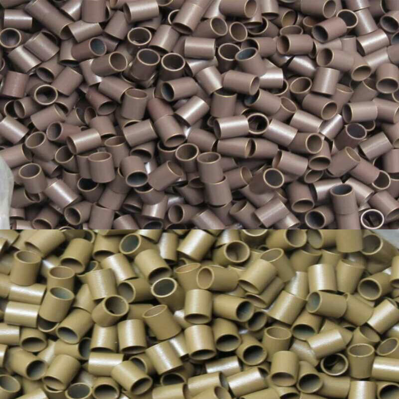 Anneaux de micro tubes en cuivre pour extensions de cheveux, 1000 pièces, 4.0x3.6x4.0mm